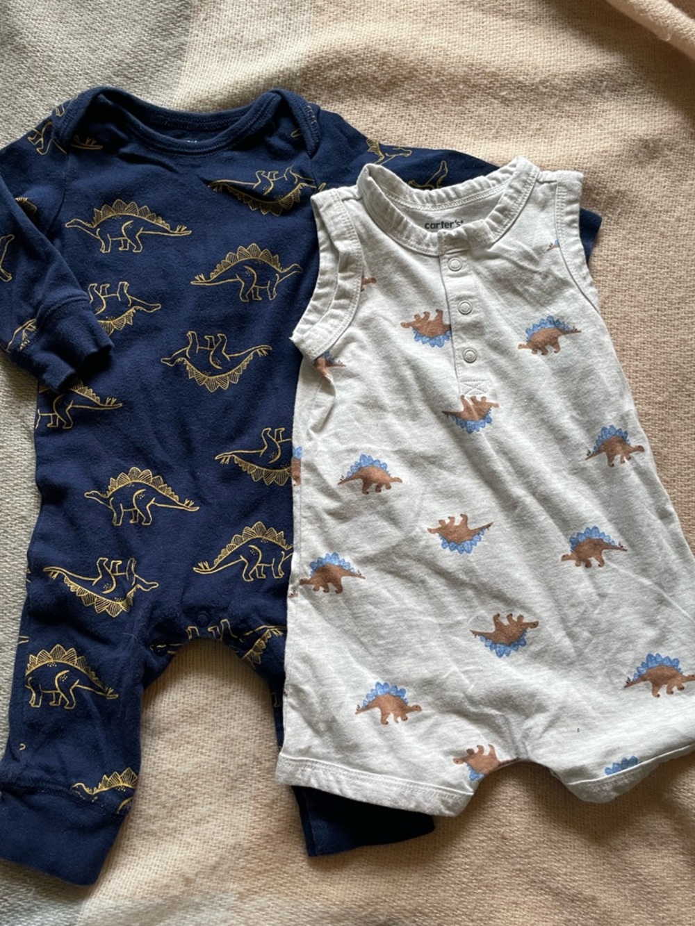 2/$10 Carters 6m Rompers Dino